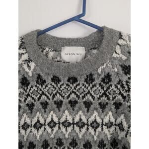 Jason Wu Sweater Grey Patterned Soft and Luxurious Sz XS